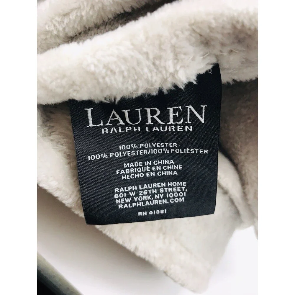 Lauren Ralph Lauren Blanket Full/Queen Plush Cover Throw Luxuriously Soft